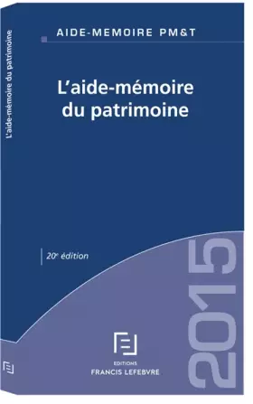 Couverture du produit · L'aide-mémoire du patrimoine