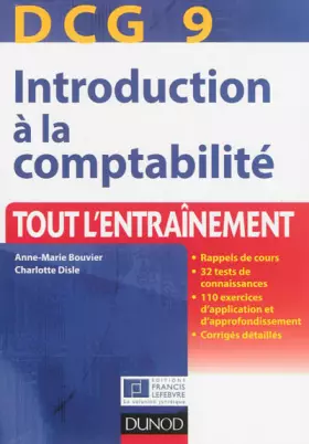 Couverture du produit · DCG 9 - Introduction à la comptabilité - 3e édition - Tout l'entraînement: Tout l'entraînement