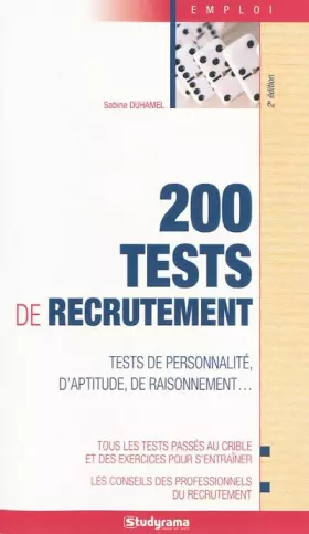 Couverture du produit · 200 tests de recrutement
