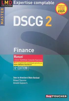 Couverture du produit · DSCG 2 - Finance Manuel 6e édition