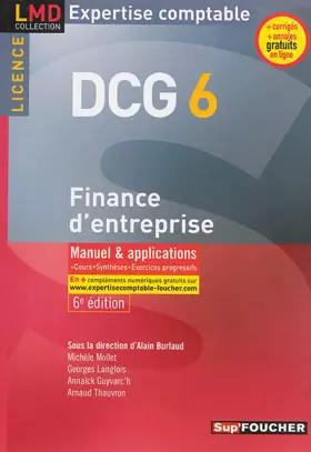 Couverture du produit · DCG 6 - Finance d'entreprise - Manuel et applications - 6e édition