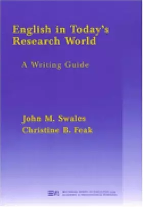 Couverture du produit · English in Today's Research World: A Writing Guide (Michigan Series In English For Academic & Professional Purposes)