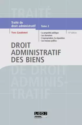 Couverture du produit · Droit administratif des biens, vol 2
