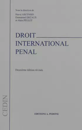Couverture du produit · Droit international pénal