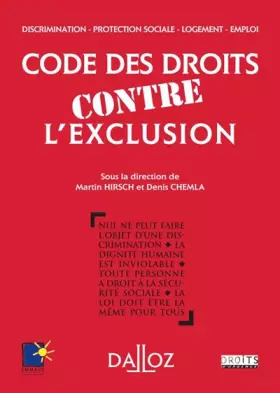 Couverture du produit · Code des droits contre l'exclusion