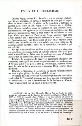 Couverture du produit · Peguy et le socialisme