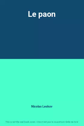 Couverture du produit · Le paon