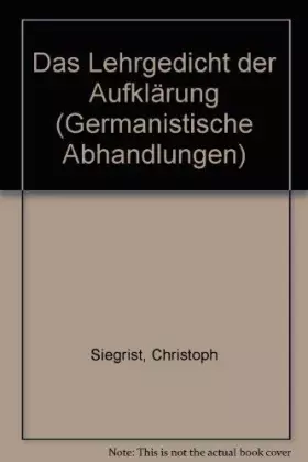 Couverture du produit · Das Lehrgedicht der Aufklärung