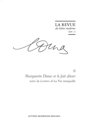 Couverture du produit · Marguerite Duras et le fait divers (2020) (2020 - 6)