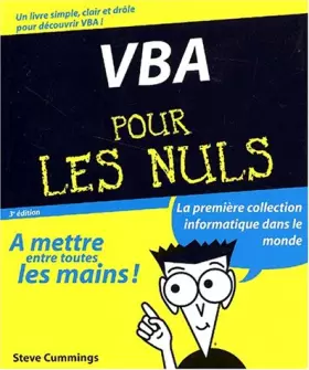 Couverture du produit · VBA pour les nuls