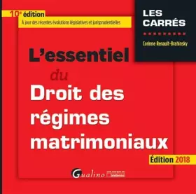 Couverture du produit · L ESSENTIEL DU DROIT DES REGIMES MATRIMONIAUX 10EME EDITION