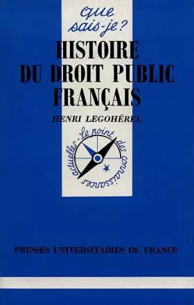 Couverture du produit · Histoire du droit public français