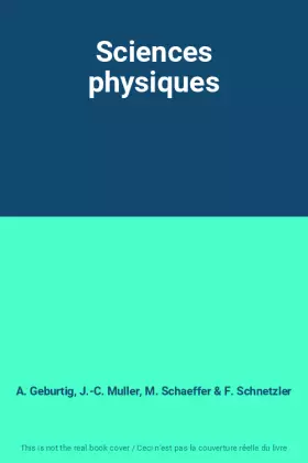 Couverture du produit · Sciences physiques