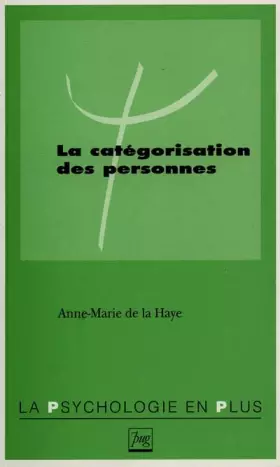 Couverture du produit · La catégorisation des personnes