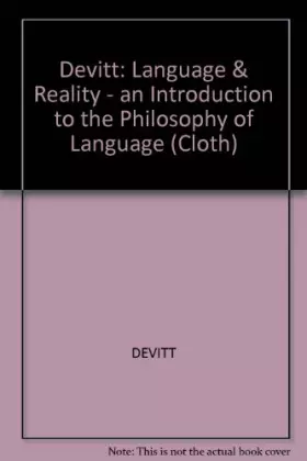 Couverture du produit · Language and reality: An introduction to the philosophy of language