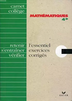 Couverture du produit · CARNET MEMO COLLEGE MATHEMATIQUES 4EME