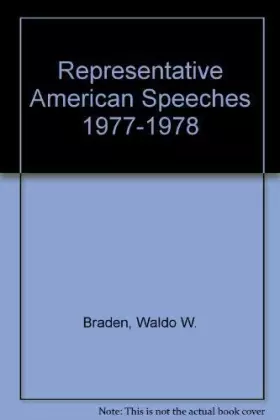 Couverture du produit · Representative American Speeches 1977-1978