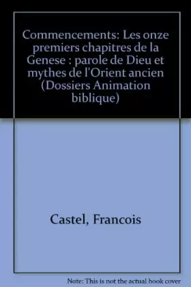 Couverture du produit · Commencements