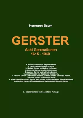 Couverture du produit · Gerster: Acht Generationen 1615 -1940