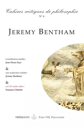 Couverture du produit · Cahiers critiques de philosophie, n° 4: Jeremy Bentham, la logique du pouvoir