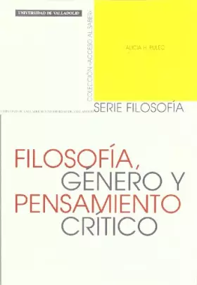 Couverture du produit · FILOSOFÍA, GÉNERO Y PENSAMIENTO CRÍTICO: 1 (SIN COLECCION)