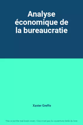 Couverture du produit · Analyse économique de la bureaucratie