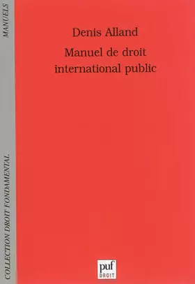 Couverture du produit · Manuel de droit international public
