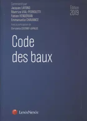 Couverture du produit · Code des baux 2019