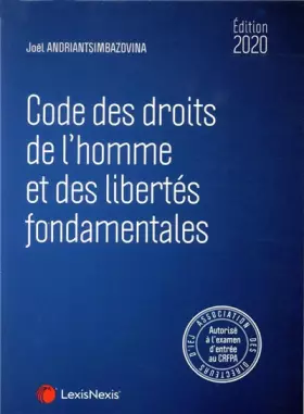 Couverture du produit · Code des droits de l'homme et des libertés fondamentales 2020