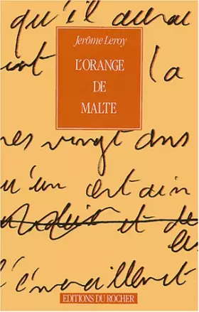 Couverture du produit · L'Orange de Malte