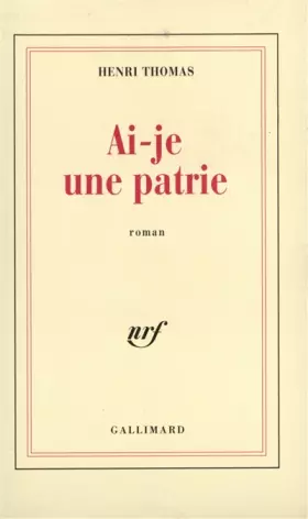 Couverture du produit · Ai-je une patrie