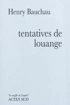 Couverture du produit · Tentatives de louange