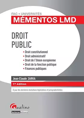 Couverture du produit · Droit public: Droit constitutionnel, droit administratif, droit de l'Union européenne, droit de la fonction publique, finances