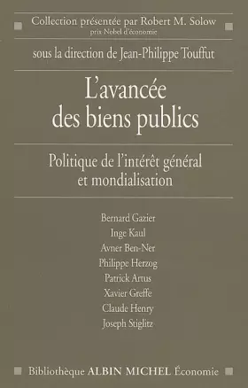 Couverture du produit · L'avancée des biens publics