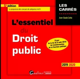 Couverture du produit · L'essentiel du droit public