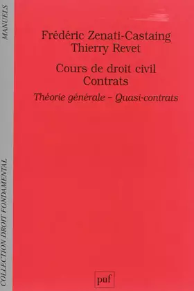 Couverture du produit · Contrats. Théorie générale - Quasi-contrats