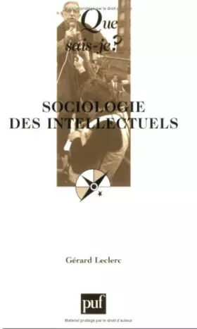 Couverture du produit · Sociologie des intellectuels
