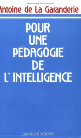 Couverture du produit · Pour une pédagogie de l'intelligence : Phénoménologie et pédagogie