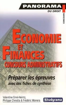 Couverture du produit · Economie et finances : concours administratifs : Economie politique, finances publiques, droit fiscal