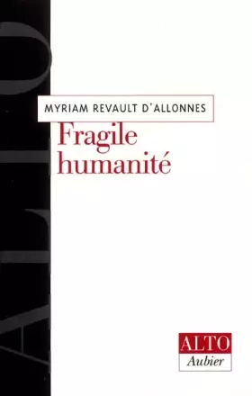 Couverture du produit · Fragile humanité