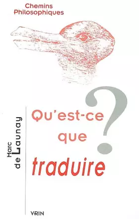 Couverture du produit · Qu'est-ce que traduire ?