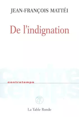 Couverture du produit · De l'indignation