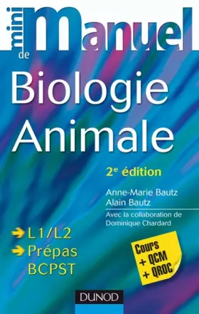 Couverture du produit · Mini manuel de Biologie animale - 2e édition: Cours et QCM/QROC
