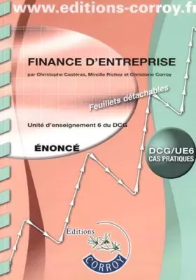 Couverture du produit · Finance d'entreprise Énoncé: UE 6 du DCG