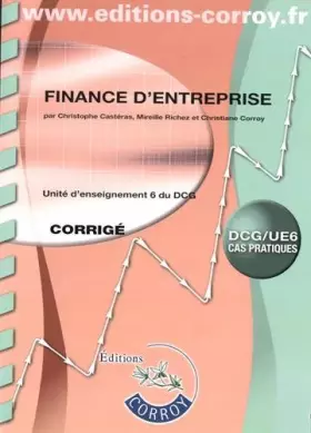 Couverture du produit · Finance d'entreprise Corrigé: UE 6 du DCG