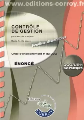Couverture du produit · Contrôle de gestion Énoncé: UE 11 du DCG