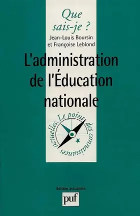 Couverture du produit · L'Administration de l'éducation nationale