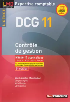Couverture du produit · DCG 11 - Contrôle de gestion - Manuel et applications - 6e édition