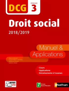 Couverture du produit · Droit social - DCG 3 - Manuel et applications