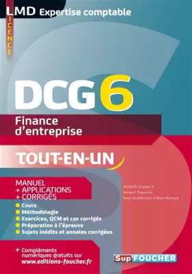 Couverture du produit · DCG 6 - Finance d'entreprise - Manuel et applications